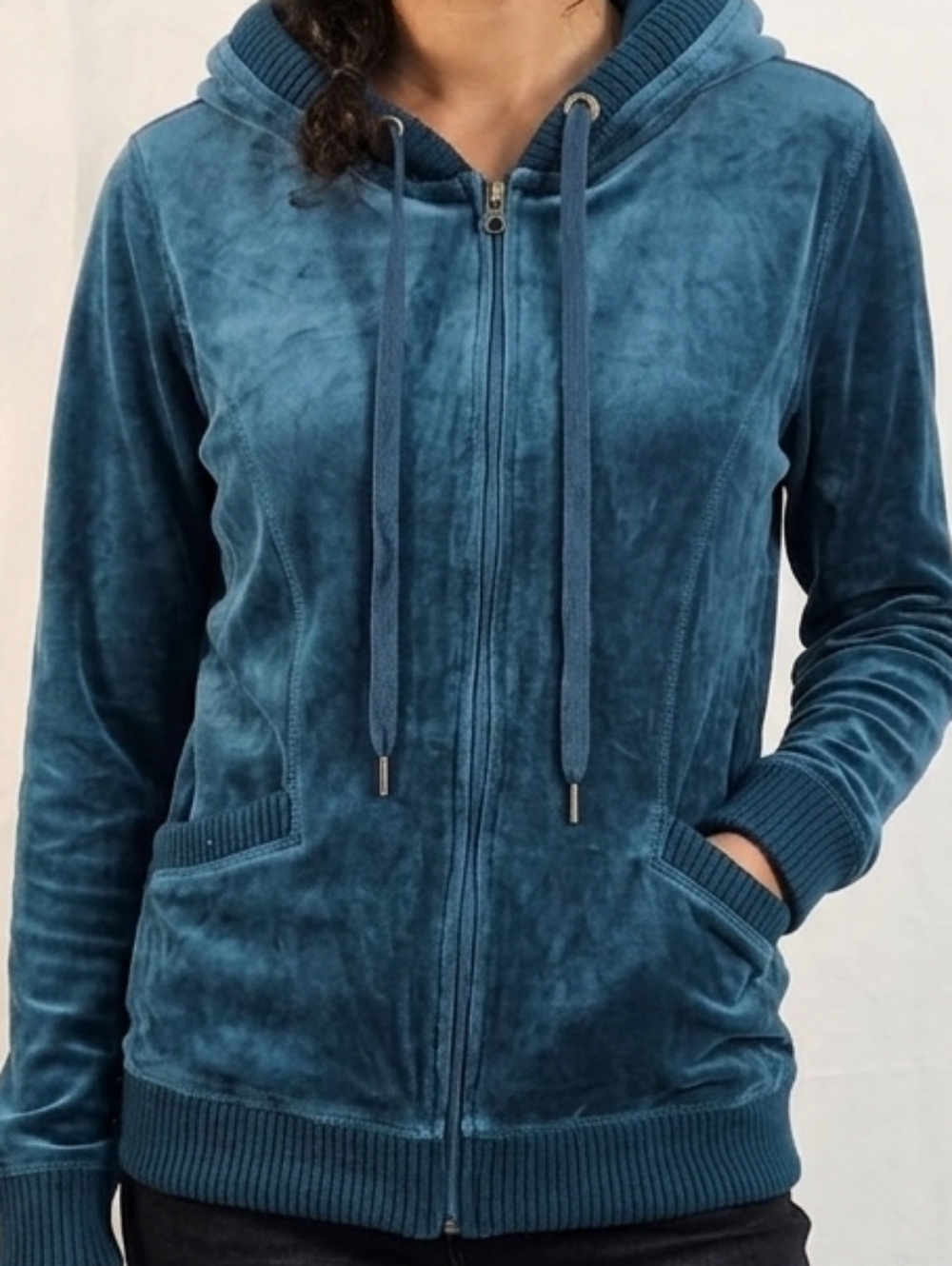 Merona Teal Plush Zip Hoodie #229